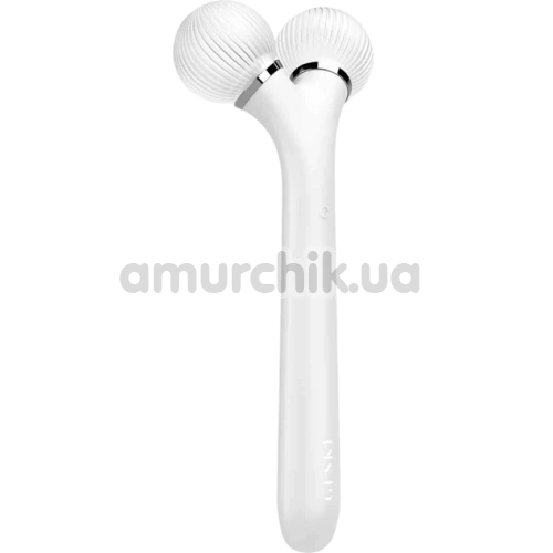 Ультразвуковий масажер для обличчя Geske Sonic Facial Roller 4 in 1, білий