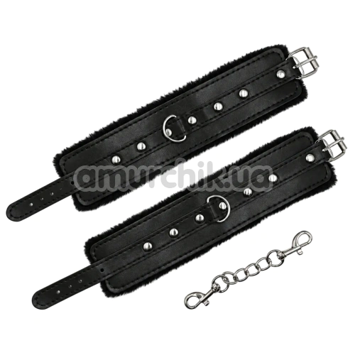 Фиксаторы для рук DS Fetish Furry Hand Restraints, черные