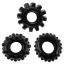 Набор из 3 эрекционных колец GK Power Gear Up Rings, черный - Фото №1