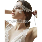 Маска DS Fetish Lace Flower Eye Mask, біла - Фото №1