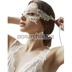 Маска DS Fetish Lace Flower Eye Mask, біла - Фото №1