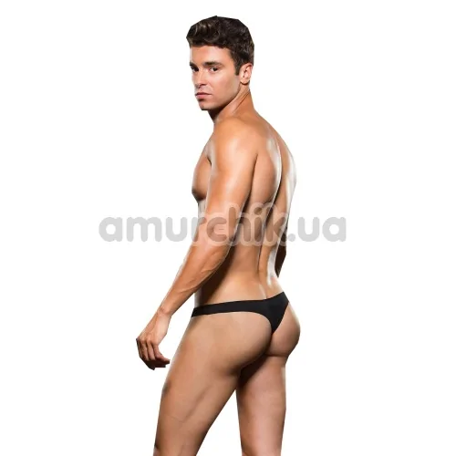 Трусы-стринги мужские Microfiber Lace-Up Low-Rise Thong, черные