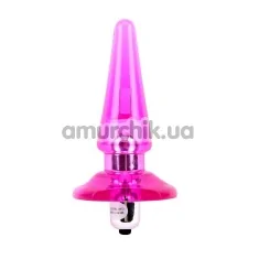Анальна пробка з вібрацією Hi Basic Nicole's Vibra Plug, рожева - Фото №1