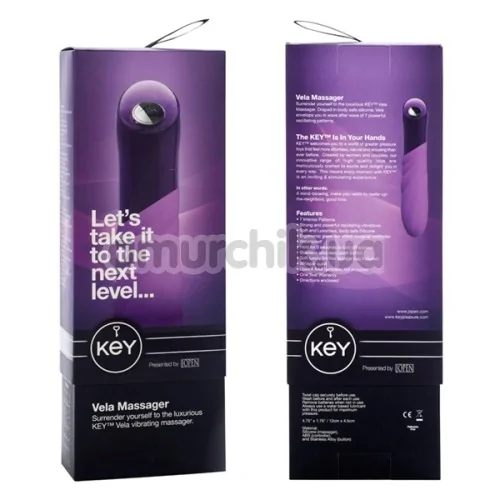 Вибратор KEY Vela Massager, фиолетовый