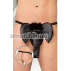 Трусы-стринги мужские Thong черные слоник (модель 4416) - Фото №1