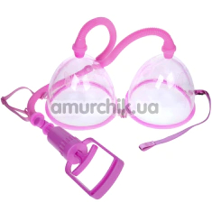 Вакуумная помпа для увеличения груди Breast Pump 014091-1, розовая - Фото №1