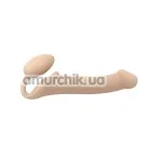 Безременевий страпон Strap-On-Me Silicone Bendable Strap-On L, тілесний - Фото №1