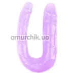 Двокінцевий фалоімітатор Hi-Rubber Born To Create Pleasure 13, фіолетовий - Фото №1