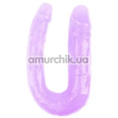 Двокінцевий фалоімітатор Hi-Rubber Born To Create Pleasure 13, фіолетовий - Фото №1