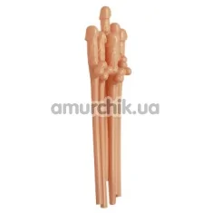 Трубочки для напитков Dicky Sipping Straws - телесные, 10 шт - Фото №1