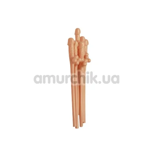 Трубочки для напитков Dicky Sipping Straws - телесные, 10 шт - Фото №1