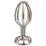 Анальна пробка Anos Finest Butt Wear Metal Cage Butt Plug 2.8 см, срібна - Фото №1