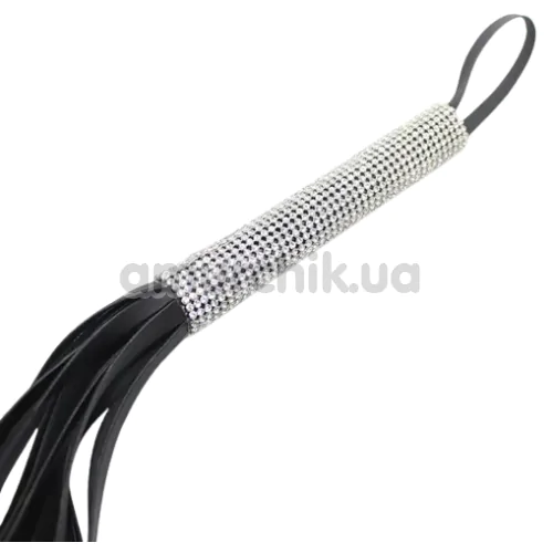 Флоггер DS Fetish Flogger With Diamond L, черный