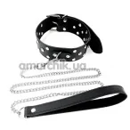 Ошейник с поводком Art of Sex Jenna Collar With Leash, черный - Фото №1
