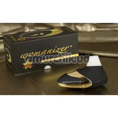 Симулятор орального секса для женщин Womanizer W500 Pro, черно-золотой
