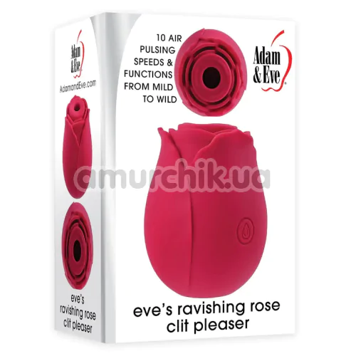 Симулятор орального секса для женщин Eve's Ravishing Rose Clit Pleaser, красный