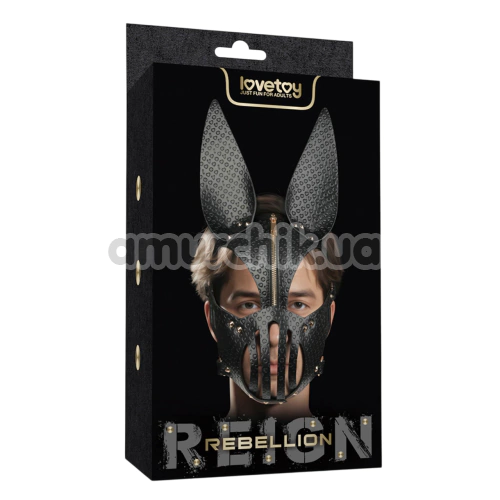 Маска кролика Lovetoy Rebellion Reign Dark Bunny Mask, чорна
