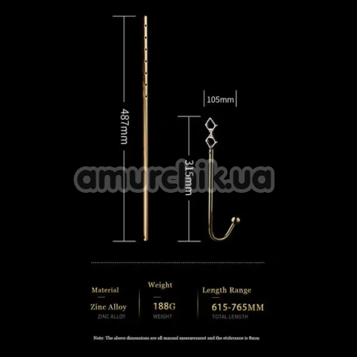 Анальний гак Lockink Golden Adjustable Anal Hook Set, золотий