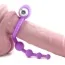 Віброкільце з анальним стимулятором L'Amour Premium Silicone Beaded Vibro Ring, фіолетове - Фото №6