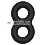 Эрекционное кольцо Crazy Bull Super Soft Silicone Double II Cock Ring, черное - Фото №1