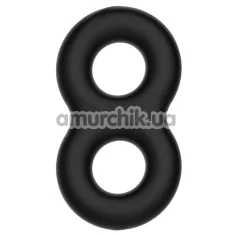 Ерекційне кільце Crazy Bull Super Soft Silicone Double II Cock Ring, чорне - Фото №1