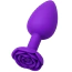 Анальная пробка Alume Silicone Rose Plug M, фиолетовая - Фото №2