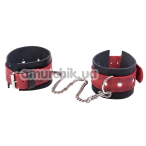 Фиксаторы для рук Whips Collection Crazy Horse Big, черно-красные - Фото №1