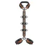 Бондажний набір Lockink The Flowering Serpent Leather Bondage Restraint Set 12PC, чорний - Фото №3