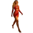 Платье Star Night Secret Garden Rhinestone Mini Dress, красное - Фото №10