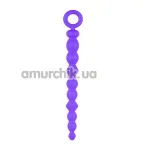 Анальная цепочка Luxe Silicone Beads, фиолетовая - Фото №1
