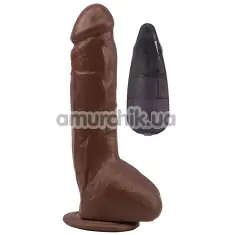 Вібратор Rubicon Vibrating Dick 9.9, темно-коричневий - Фото №1