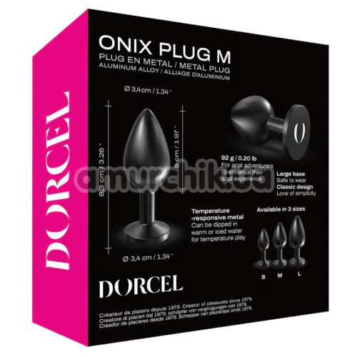 Анальная пробка Dorcel Onix Plug M, черная