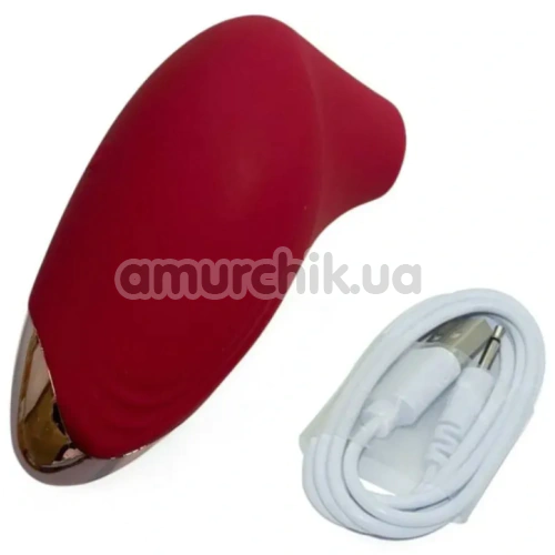 Симулятор орального сексу для жінок Sweet Em Suction Vibrator, бордовий