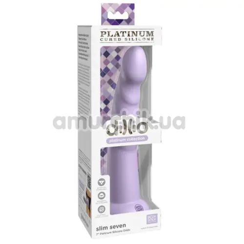 Фалоімітатор Dillio Platinum Collection Slim Seven 7, фіолетовий