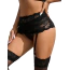Комплект Star Night Lace Floral Set, чорний: пояс для панчіх + трусики-стрінги - Фото №2