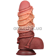 Фалоімітатор Dual-Layered Silicone Nature Cock LV411072, коричневий - Фото №1