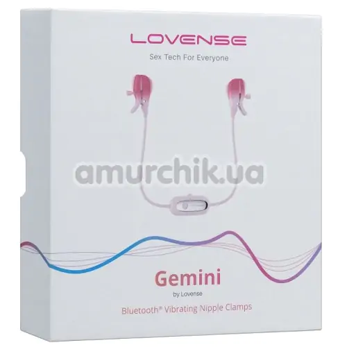 Затискачі для сосків з вібрацією Lovense Gemini, рожеві
