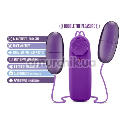 Набор из 2 виброяиц B Yours Double Pop Eggs, фиолетовый