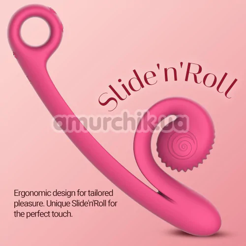 Вібратор для клітора і точки G Snail Vibe Curve, рожевий