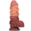 Фалоімітатор Dual-Layered Silicone Nature Cock LV411072, коричневий - Фото №1