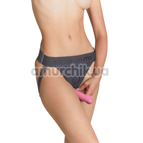 Безремневой страпон Strap-On-Me Silicone Bendable Strap-On XL, розовый