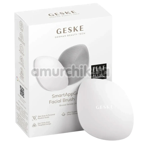 Щетка для лица Geske Facial Brush 4 in 1, белая