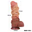 Фаллоимитатор Dual-Layered Silicone Nature Cock LV411073, коричневый - Фото №5