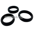 Набор из 3 эрекционных колец Alive Sensual Pleasure Rings, черный - Фото №1