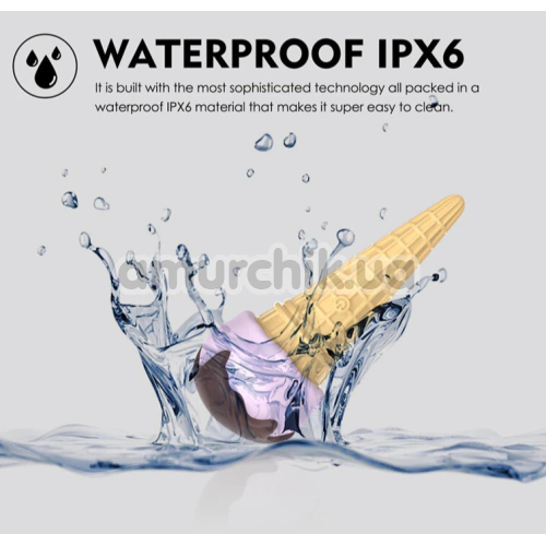 Клиторальный вибратор Ice Cream Vibrator, розовый