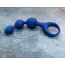 Анальний ланцюжок Loveshop Silicone Three Anal Beads, синій - Фото №4