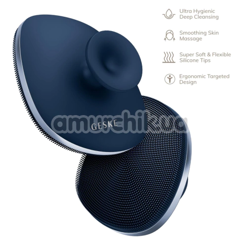 Щетка для тела Geske Body Brush 4 in 1 Suction Mount Metal, синяя