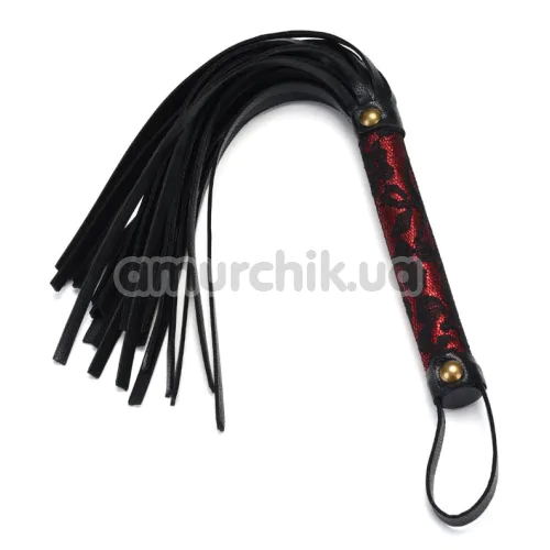 Флоггер Liebe Seele Victorian Garden Lace and Vegan Leather Flogger Whip, красно-черный - Фото №1