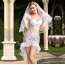 Костюм нареченої JSY Sexy Lingerie, білий: сукня + фата + рукавички - Фото №4