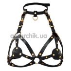 Портупея Lockink Queen Chest Harness With Removable Bra, черная - Фото №1